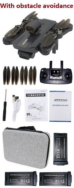 Shcong JJRC X21 drone with obstacle avoidance, portable bag and 3 battery, RTF