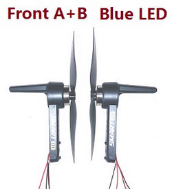 Shcong JJRC X21 RC quadcopter drone accessories list spare parts side motors bar set with main blades (Front A+B Blue LED)