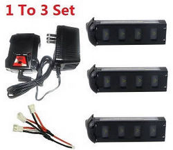 Shcong JJRC X8 RC Quadcopter accessories list spare parts 1 To 3 charger set + 3*7.4V 1800mAh battery set