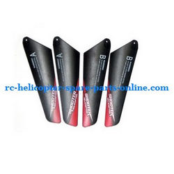 Shcong JXD 343 343D helicopter accessories list spare parts main blades (JXD 343 Black-Red)