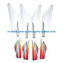 Shcong JXD 350 350V helicopter accessories list spare parts main blades (2x upper + 2x lower)