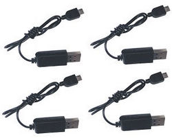 Shcong Wltoys XK K127 Eagle RC Helicopter accessories list spare parts USB charger wire 4pcs