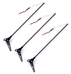 Shcong Wltoys XK K127 Eagle RC Helicopter accessories list spare parts tail set 3pcs - Click Image to Close
