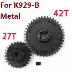 Shcong Wltoys K929 K929-A K929-B RC Car accessories list spare parts reduction gear + motor gear (Metal) for K929-B