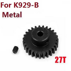 Shcong Wltoys K929 K929-A K929-B RC Car accessories list spare parts motor gear (Black Metal) for K929-B - Click Image to Close