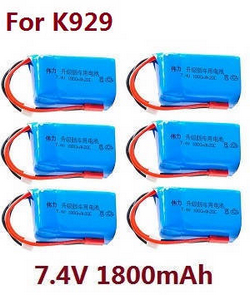 Shcong Wltoys K929 K929-A K929-B RC Car accessories list spare parts 7.4V 1800mAh battery 6pcs (For K929)