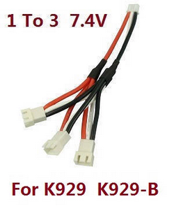 Shcong Wltoys K929 K929-A K929-B RC Car accessories list spare parts 1 to 3 charger wire 7.4V - Click Image to Close