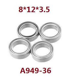Shcong Wltoys K929 K929-A K929-B RC Car accessories list spare parts bearing 8*12*3.5 A949-36 - Click Image to Close