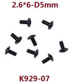 Shcong Wltoys K929 K929-A K929-B RC Car accessories list spare parts screws 2.6*6 D5 K929-07