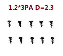 Shcong Wltoys XK 284131 RC Car accessories list spare parts screws 1.2*3PA 10pcs - Click Image to Close