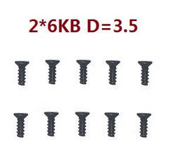 Shcong Wltoys XK 284131 RC Car accessories list spare parts screws 2*6KB 10pcs - Click Image to Close