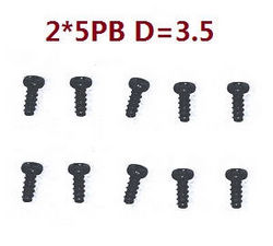 Shcong Wltoys K969 K979 K989 K999 P929 P939 RC Car accessories list spare parts screws 2*5PB 10pcs - Click Image to Close