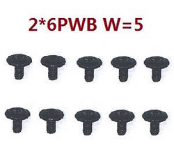 Shcong Wltoys XK 284131 RC Car accessories list spare parts screws 2*6PWB W5 10pcs