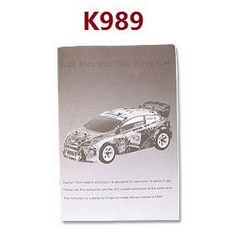 Shcong Wltoys K969 K979 K989 K999 P929 P939 RC Car accessories list spare parts English manual book (K989) - Click Image to Close