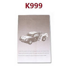 Shcong Wltoys K969 K979 K989 K999 P929 P939 RC Car accessories list spare parts English manual book (K999)