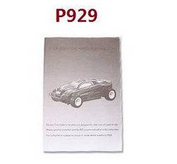 Shcong Wltoys K969 K979 K989 K999 P929 P939 RC Car accessories list spare parts English manual book (P929)