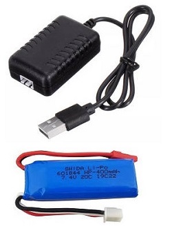 * Hot Deal Wltoys XK 284131 7.4V 400mAh battery + USB charger wire