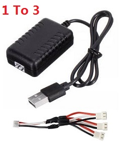 * Hot Deal JJRC Q35 Q36 7.4V 1 to 3 charger wire + USB charger wire