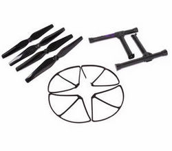 Shcong Kai Deng K70 K70C K70H K70W K70F RC quadcopter drone accessories list spare parts main blades + undercarriage + protection frame set