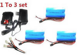 Shcong LH-1201 LH-1201D RC helicopter accessories list spare parts 1 to 3 charger box set + 3* 7.4V 2200mAh battery set