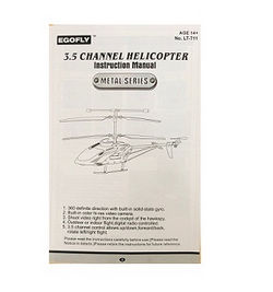 Egofly HAWKSPY LT-711 LT-713 RC helicopter accessories list spare parts English manual book