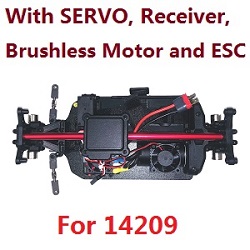 MJX Hyper Go 14209 MJX 14210 car frame drive module with receiver SERVO brushless motor and ESC board assembly (For 14209) - Click Image to Close