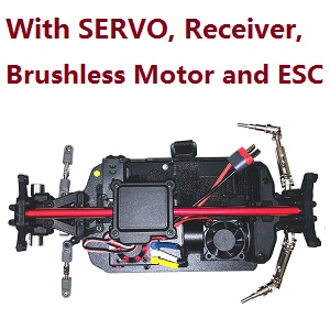 MJX Hyper Go 14209 MJX 14210 car frame drive module with receiver SERVO brushless motor and ESC board assembly