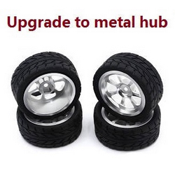 MJX Hyper Go 14209 MJX 14210 upgrade to metal hub tires set (Silver)