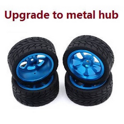 MJX Hyper Go 14209 MJX 14210 upgrade to metal hub tires set (Blue)