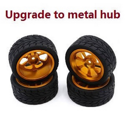 MJX Hyper Go 14209 MJX 14210 upgrade to metal hub tires set (Gold)