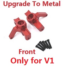 MJX Hyper Go 14209 MJX 14210 upgrade to metal steering block Red Only for V1 - Click Image to Close