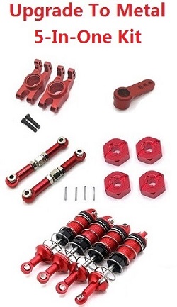 KLAPR Mises à niveau Accessoires de remplacement pour Hyper Go H14bm MJX 14210 14209,1/14 Brushless RC Cars Aluminium Métal Upgrade Spare Part ( couleur : bleu