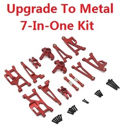MJX Hyper Go 14209 MJX 14210 upgrade to metal 7-In-One Kit Red - Click Image to Close