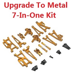 MJX Hyper Go 14209 MJX 14210 upgrade to metal 7-In-One Kit Gold - Click Image to Close