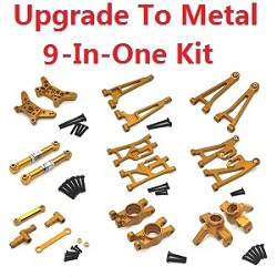 MJX Hyper Go 14209 MJX 14210 upgrade to metal 9-In-One Kit Gold - Click Image to Close