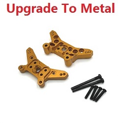 MJX Hyper Go 14209 MJX 14210 upgrade to metal rear and front shock towe Gold