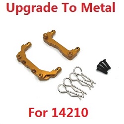 MJX Hyper Go 14209 MJX 14210 upgrade to metal forward and rear body pillars Gold (For MJX 14210)