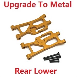 MJX Hyper Go 14209 MJX 14210 upgrade to metal rear lower suspension arms Gold