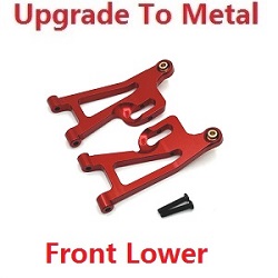 MJX Hyper Go 14209 MJX 14210 upgrade to metal front lower suspension arms Red