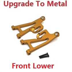 MJX Hyper Go 14209 MJX 14210 upgrade to metal front lower suspension arms Gold