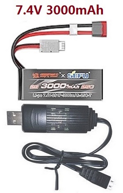 MJX Hyper Go 14209 MJX 14210 7.4V 3000mAh battery + USB charger wire