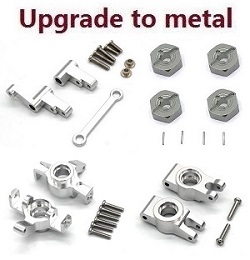 MJX Hyper Go 14301 MJX 14302 upgrade to metal parts kit 4-In-one Silver