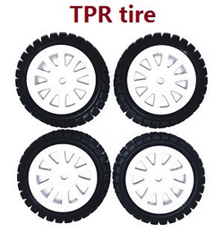 MJX Hyper Go 14301 MJX 14302 14303 TPR tires wheels (White)