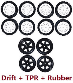 MJX Hyper Go 14301 MJX 14302 14303 tires 3sets (Drift + TPR + Rubber)