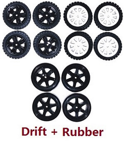 MJX Hyper Go 14301 MJX 14302 14303 tires 3sets (Drift + Rubber)