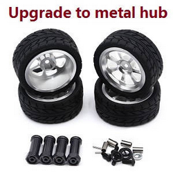 MJX Hyper Go 14301 MJX 14302 14303 upgrade to metal hub tires set (Silver)