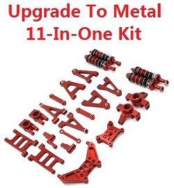 MJX Hyper Go 14301 MJX 14302 upgrade to metal parts kit 11-In-One Red