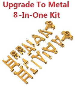 MJX Hyper Go 14301 MJX 14302 upgrade to metal parts kit 8-In-one Gold