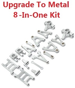 MJX Hyper Go 14301 MJX 14302 upgrade to metal parts kit 8-In-one Silver
