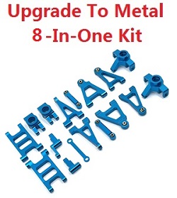MJX Hyper Go 14301 MJX 14302 upgrade to metal parts kit 8-In-one Blue